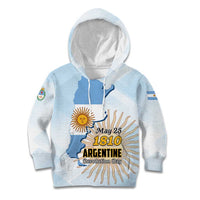 Personalized Argentine Revolution Day 1810 Kid Hoodie Sol de Mayo