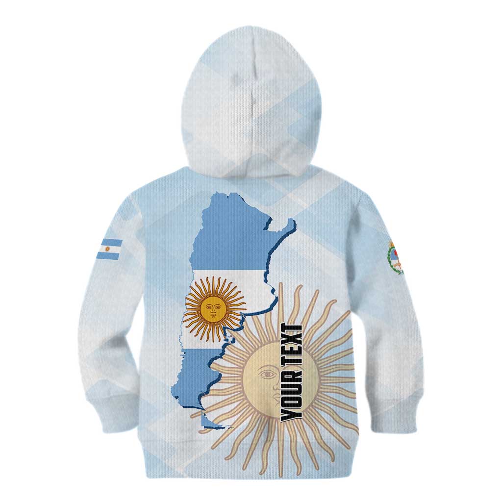 Personalized Argentine Revolution Day 1810 Kid Hoodie Sol de Mayo