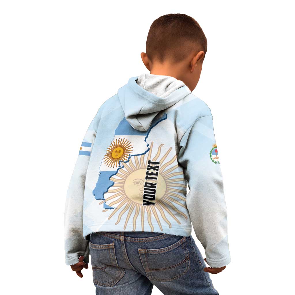 Personalized Argentine Revolution Day 1810 Kid Hoodie Sol de Mayo