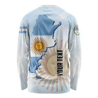 Personalized Argentine Revolution Day 1810 Long Sleeve Shirt Sol de Mayo