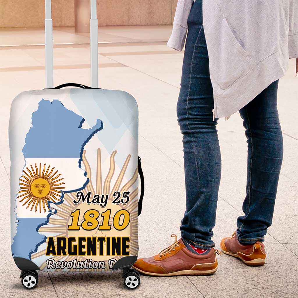 Argentine Revolution Day 1810 Luggage Cover Sol de Mayo