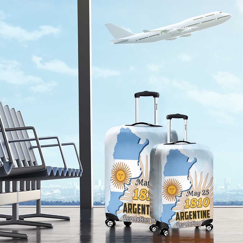 Argentine Revolution Day 1810 Luggage Cover Sol de Mayo