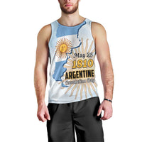 Personalized Argentine Revolution Day 1810 Men Tank Top Sol de Mayo
