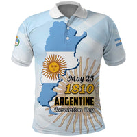 Personalized Argentine Revolution Day 1810 Polo Shirt Sol de Mayo