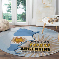 Argentine Revolution Day 1810 Round Carpet Sol de Mayo