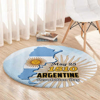Argentine Revolution Day 1810 Round Carpet Sol de Mayo