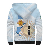 Personalized Argentine Revolution Day 1810 Sherpa Hoodie Sol de Mayo