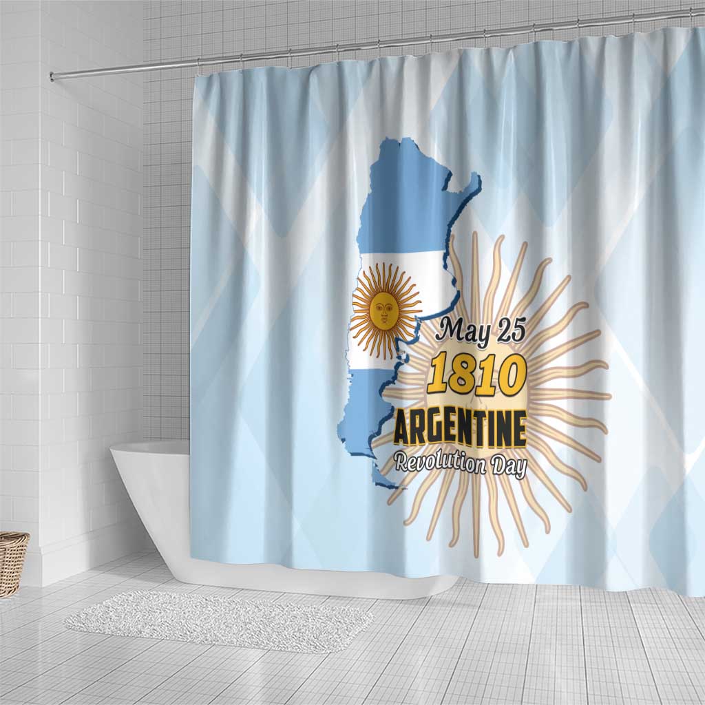 Argentine Revolution Day 1810 Shower Curtain Sol de Mayo