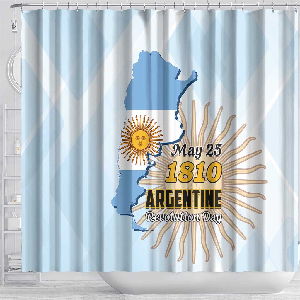 Argentine Revolution Day 1810 Shower Curtain Sol de Mayo