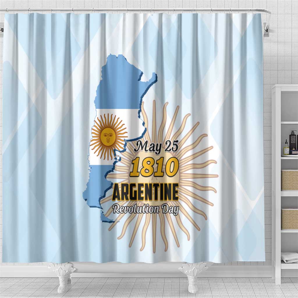 Argentine Revolution Day 1810 Shower Curtain Sol de Mayo