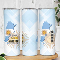 Personalized Argentine Revolution Day 1810 Skinny Tumbler Sol de Mayo