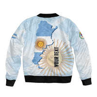 Personalized Argentine Revolution Day 1810 Sleeve Zip Bomber Jacket Sol de Mayo