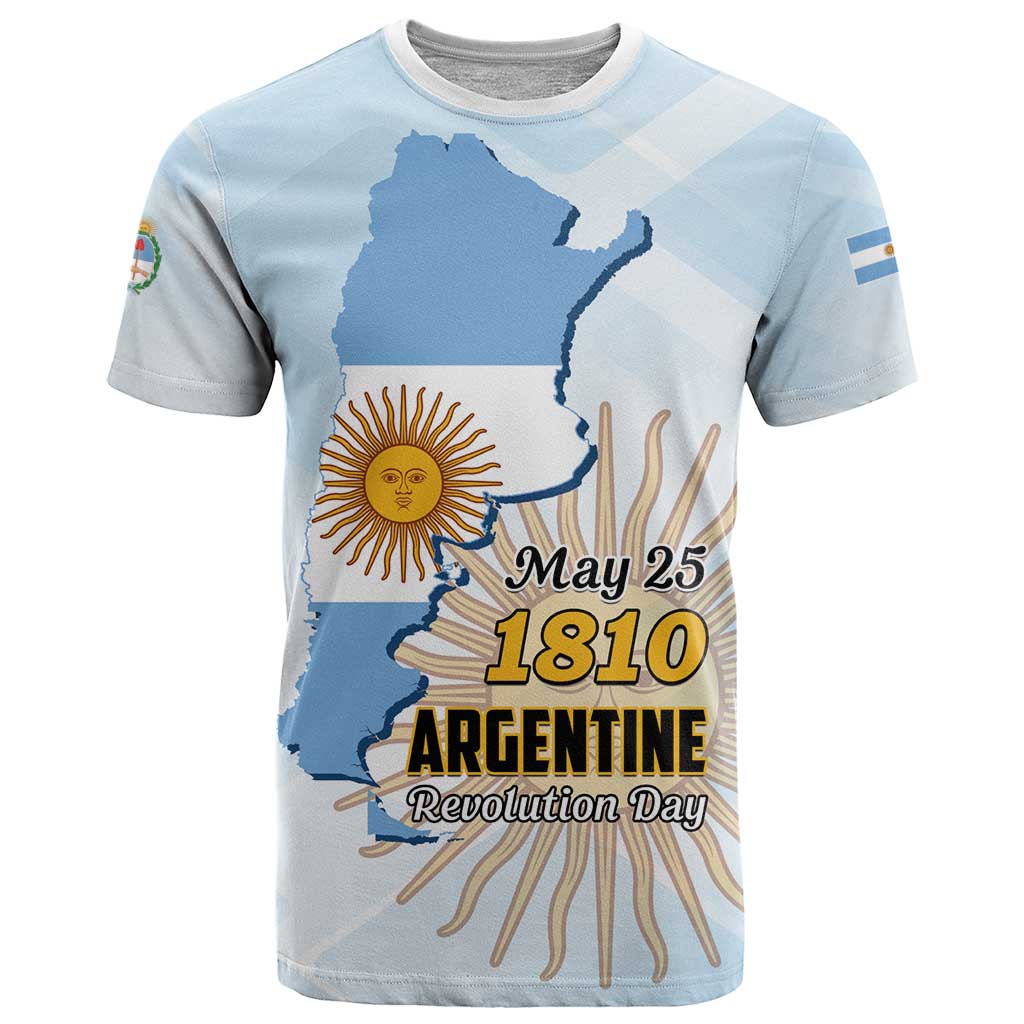 Personalized Argentine Revolution Day 1810 T Shirt Sol de Mayo