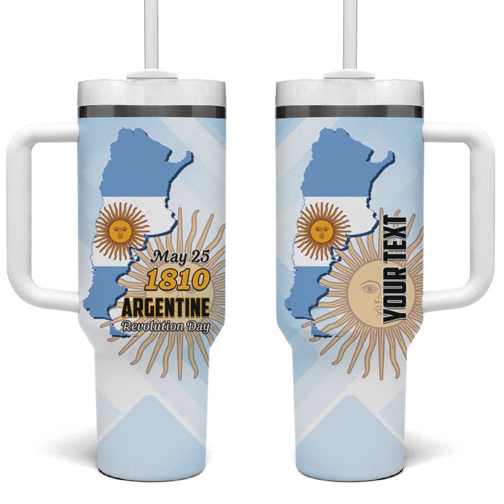 Personalized Argentine Revolution Day 1810 Tumbler With Handle Sol de Mayo