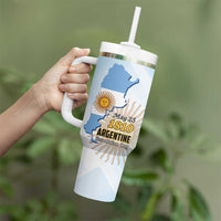 Personalized Argentine Revolution Day 1810 Tumbler With Handle Sol de Mayo
