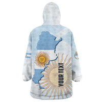 Personalized Argentine Revolution Day 1810 Wearable Blanket Hoodie Sol de Mayo