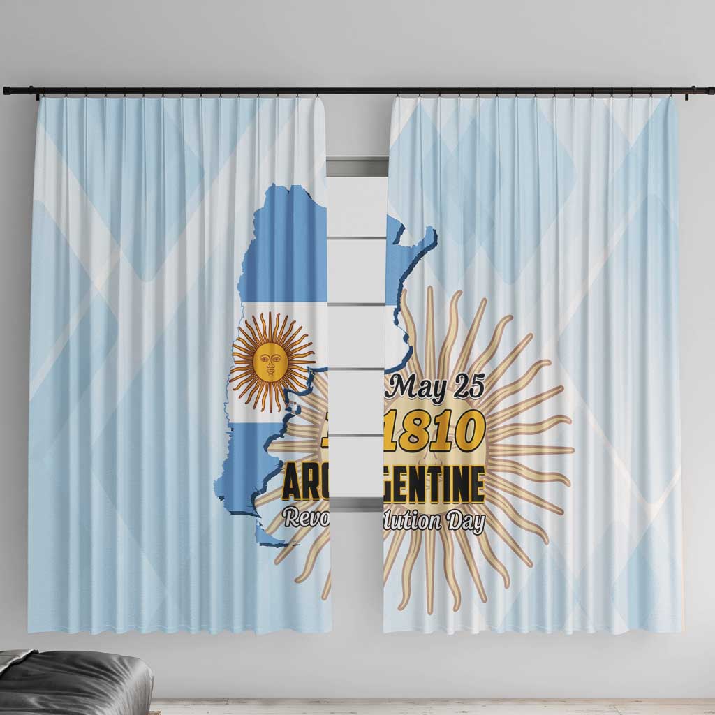 Argentine Revolution Day 1810 Window Curtain Sol de Mayo
