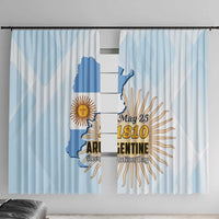 Argentine Revolution Day 1810 Window Curtain Sol de Mayo