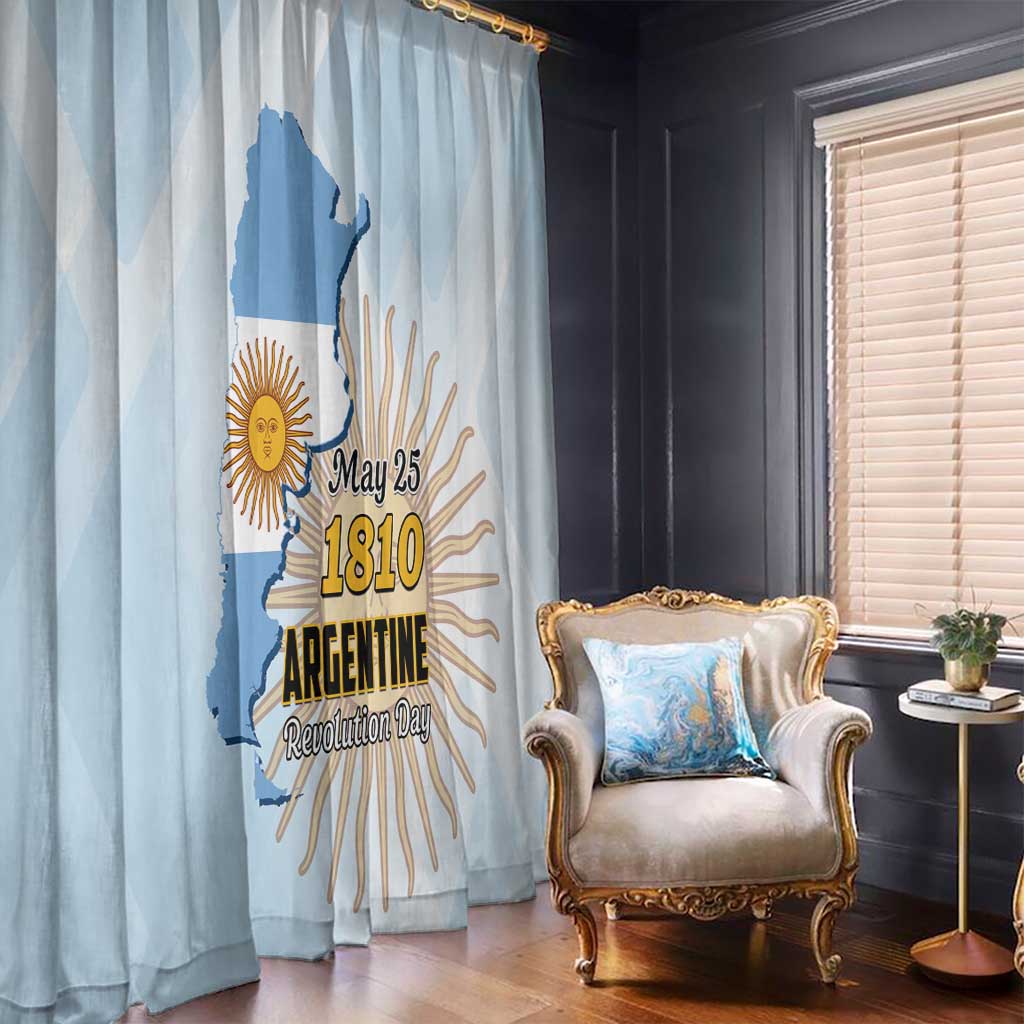 Argentine Revolution Day 1810 Window Curtain Sol de Mayo
