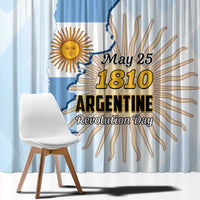 Argentine Revolution Day 1810 Window Curtain Sol de Mayo
