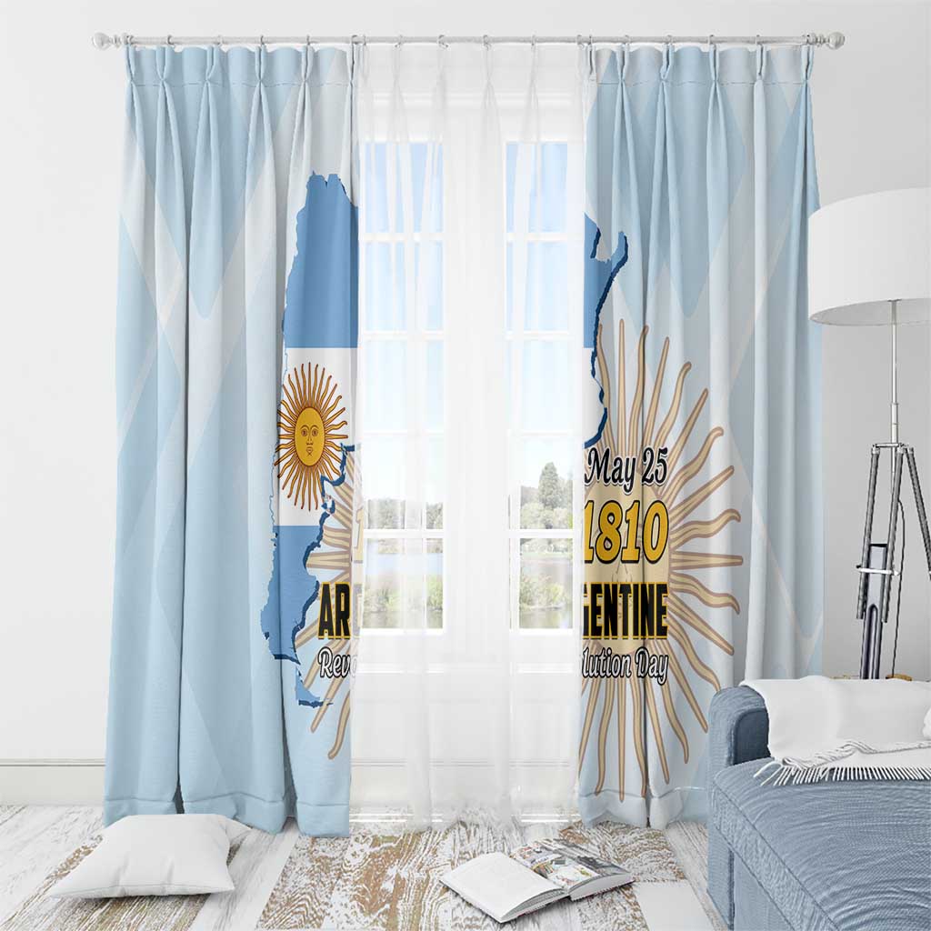 Argentine Revolution Day 1810 Window Curtain Sol de Mayo