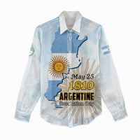 Personalized Argentine Revolution Day 1810 Women Casual Shirt Sol de Mayo
