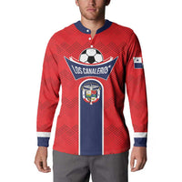 Custom Panama Football Button Sweatshirt Vamos Los Canaleros