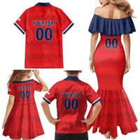 Custom Panama Football Family Matching Mermaid Dress and Hawaiian Shirt Vamos Los Canaleros