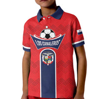 Custom Panama Football Kid Polo Shirt Vamos Los Canaleros