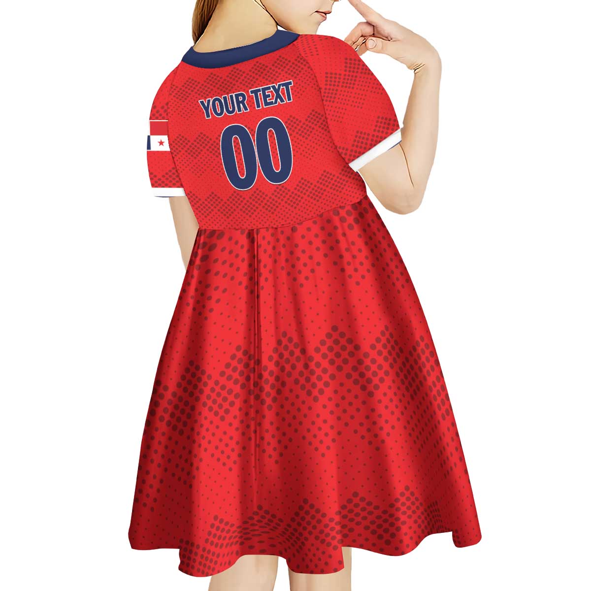 Custom Panama Football Kid Short Sleeve Dress Vamos Los Canaleros