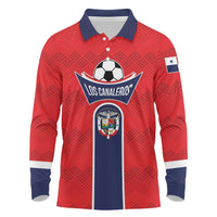 Custom Panama Football Long Sleeve Polo Shirt Vamos Los Canaleros