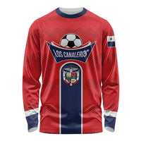 Custom Panama Football Long Sleeve Shirt Vamos Los Canaleros