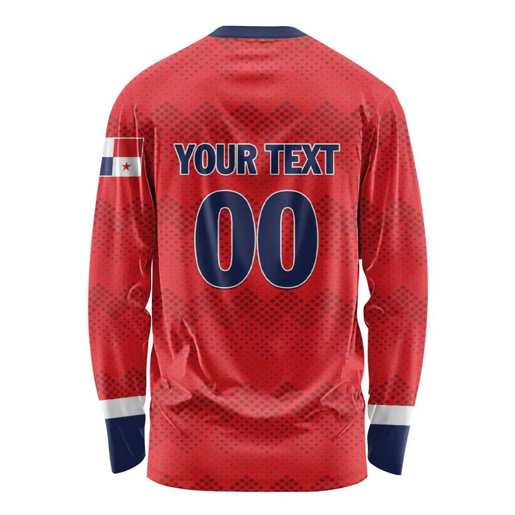 Custom Panama Football Long Sleeve Shirt Vamos Los Canaleros