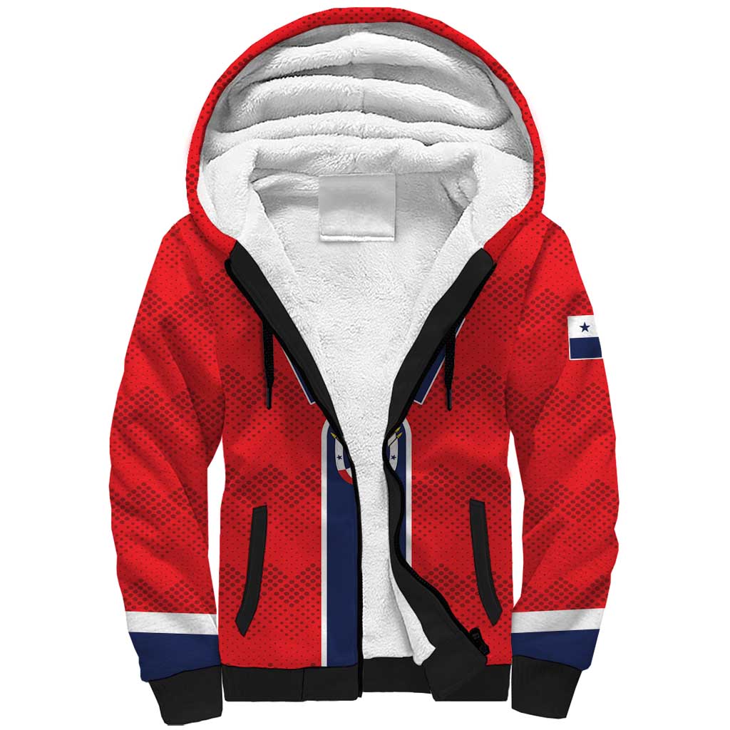 Custom Panama Football Sherpa Hoodie Vamos Los Canaleros