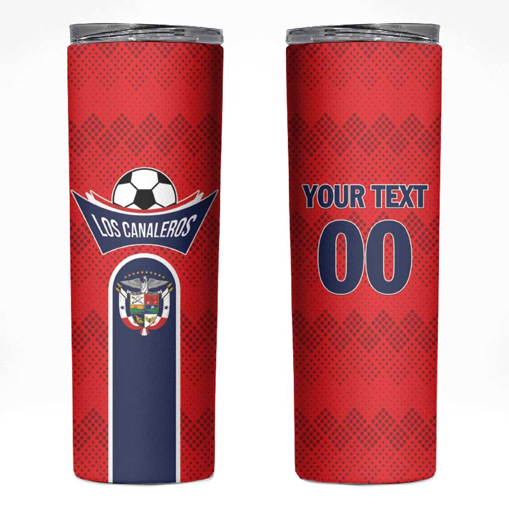 Custom Panama Football Skinny Tumbler Vamos Los Canaleros