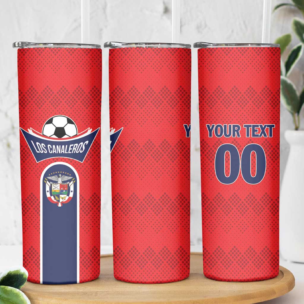 Custom Panama Football Skinny Tumbler Vamos Los Canaleros