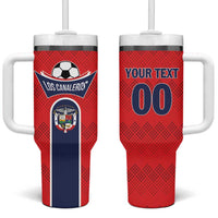 Custom Panama Football Tumbler With Handle Vamos Los Canaleros