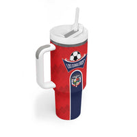 Custom Panama Football Tumbler With Handle Vamos Los Canaleros