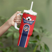 Custom Panama Football Tumbler With Handle Vamos Los Canaleros