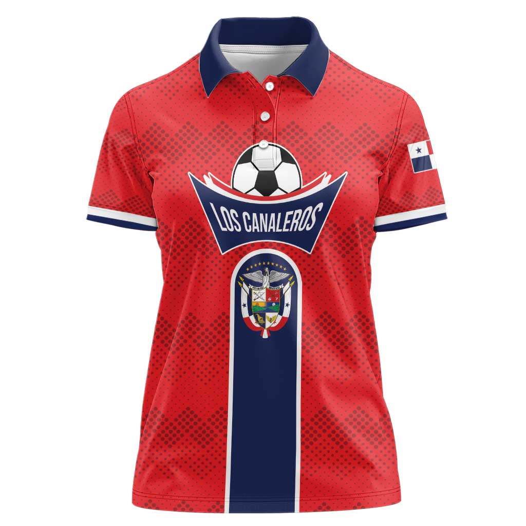 Custom Panama Football Women Polo Shirt Vamos Los Canaleros