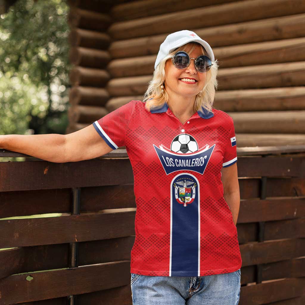 Custom Panama Football Women Polo Shirt Vamos Los Canaleros
