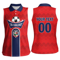 Custom Panama Football Women Sleeveless Polo Shirt Vamos Los Canaleros