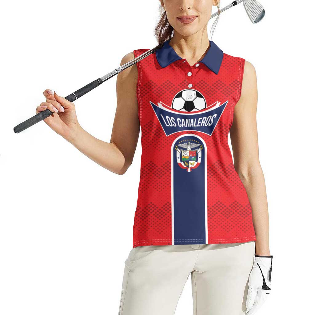 Custom Panama Football Women Sleeveless Polo Shirt Vamos Los Canaleros
