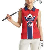 Custom Panama Football Women Sleeveless Polo Shirt Vamos Los Canaleros