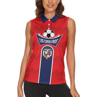 Custom Panama Football Women Sleeveless Polo Shirt Vamos Los Canaleros
