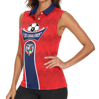 Custom Panama Football Women Sleeveless Polo Shirt Vamos Los Canaleros