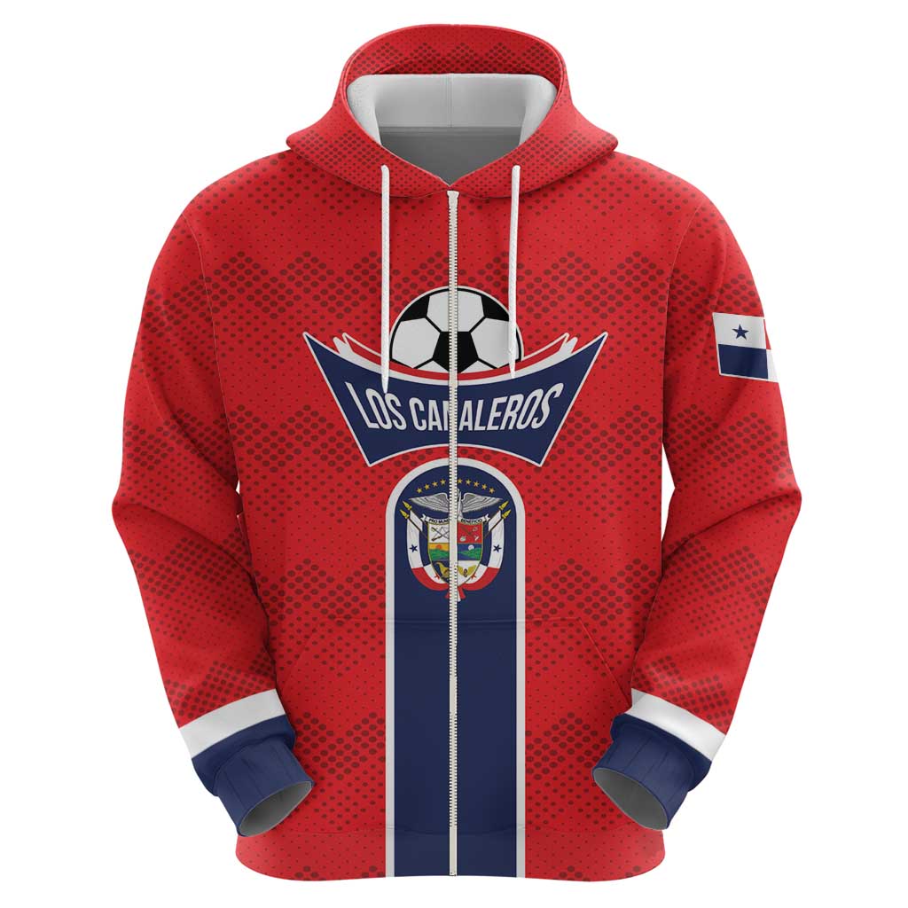 Custom Panama Football Zip Hoodie Vamos Los Canaleros
