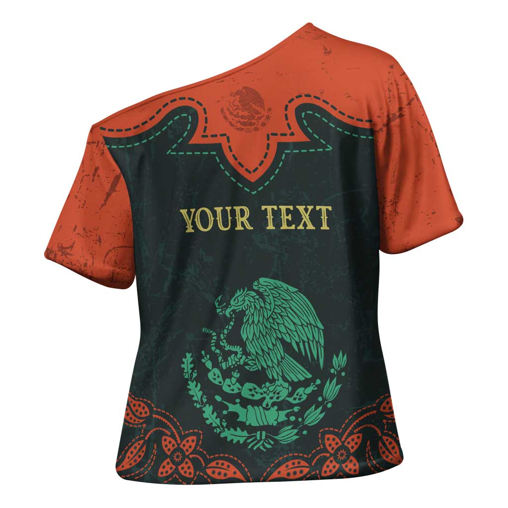 Personalized Cinco de Mayo Cross Shoulder Shirt Grunge Stylized