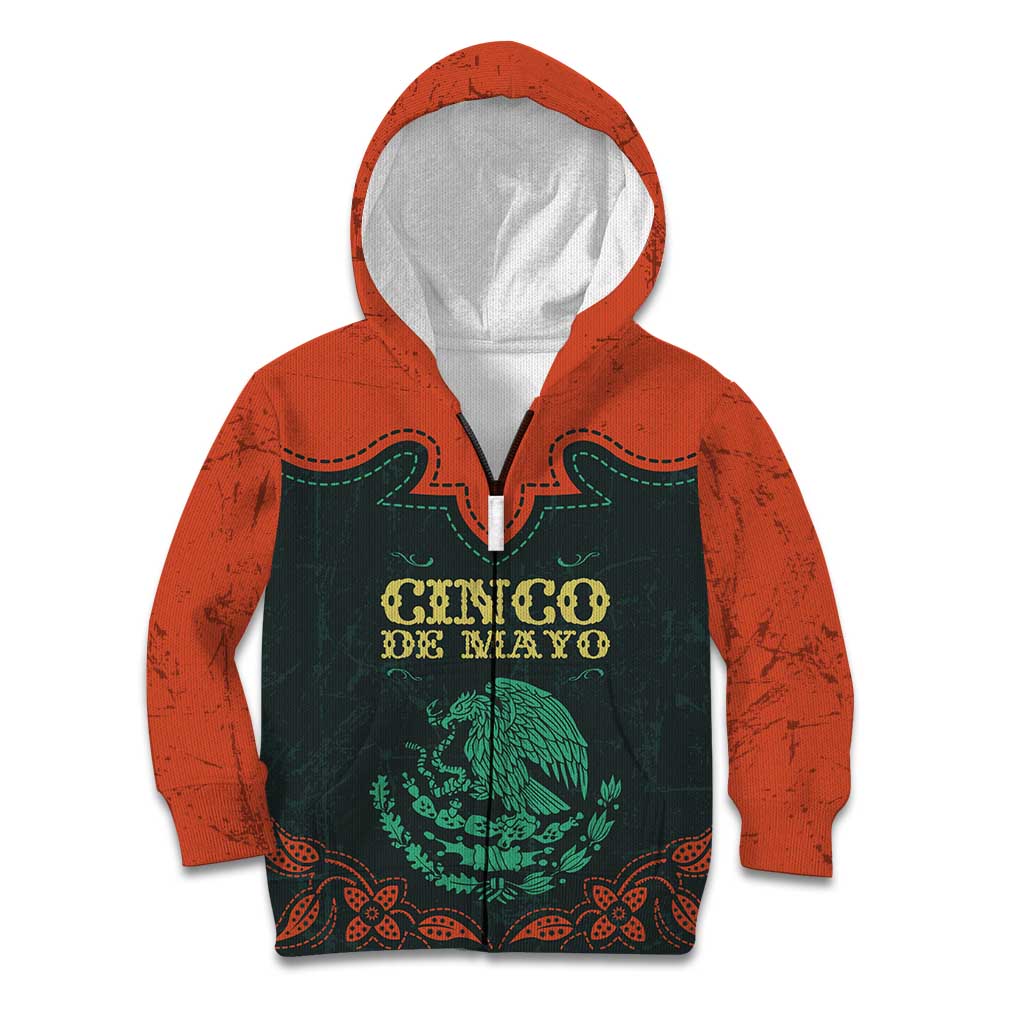 Personalized Cinco de Mayo Kid Hoodie Grunge Stylized