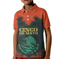 Personalized Cinco de Mayo Kid Polo Shirt Grunge Stylized